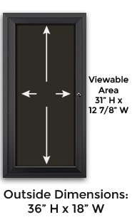 11" x 14" Portrait 2 Stacked Menu Size Outdoor Enclosed Magnetic Restaurant Menu Case