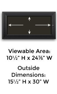 11" x 8 1/2" Landscape 2 Across Menu Size Outdoor Enclosed Magnetic Restaurant Menu Case