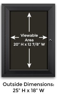 11" x 8 1/2" Landscape 2 Stacked Menu Size Outdoor Enclosed Magnetic Restaurant Menu Case