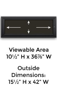 11" x 8 1/2" Landscape 3 Across Menu Size Outdoor Enclosed Magnetic Restaurant Menu Case