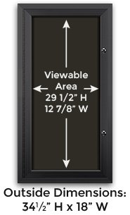 11" x 8 1/2" Landscape 3 Stacked Menu Size Outdoor Enclosed Magnetic Restaurant Menu Case