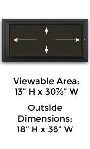 14" x 11" Landscape 2 Across Menu Size Outdoor Enclosed Magnetic Restaurant Menu Case