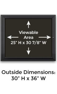 14" x 11" Landscape 4 Square Menu Size Outdoor Enclosed Magnetic Restaurant Menu Case