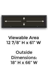 14" x 11" Landscape 4 Across Menu Size Outdoor Enclosed Magnetic Restaurant Menu Case