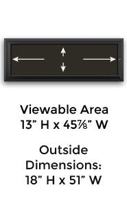 14" x 11" Landscape 3 Across Menu Size Outdoor Enclosed Magnetic Restaurant Menu Case