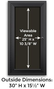 8 1/2" x 11" Portrait 2 Stacked Menu Size Outdoor Enclosed Magnetic Restaurant Menu Case