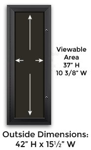 8 1/2" x 11" Portrait 3 Stacked Menu Size Outdoor Enclosed Magnetic Restaurant Menu Case