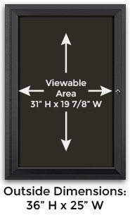 8 1/2" x 14" Portrait 4 Square Menu Size Outdoor Enclosed Magnetic Restaurant Menu Case