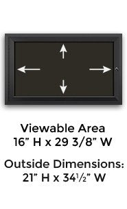 8 1/2" x 14" Portrait 3 Across Menu Size Outdoor Enclosed Magnetic Restaurant Menu Case