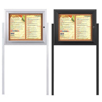 MENU CASE SHOWN: 8.5 x 14 MENUS (2) ACROSS | AVAILABLE IN SILVER, BLACK, DARK BRONZE & GOLD