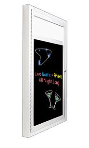 Outdoor Dry Erase Black Boards Enclosed