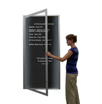 Extra Large Outdoor LED Lighted Enclosed Letter Boards | Single Door Locking Message Board