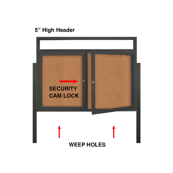 Radius Edge Outdoor Display Case Cabinet