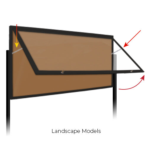 EXTREME WeatherPLUS™ XL Standing Radius Edge Outdoor Enclosed Poster Cases | LED LIGHTS | Single Locking Door with 15+ Sizes