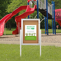 EXTREME WeatherPlus Radius Edge Outdoor Enclosed Poster Case Stand | Display Your Outdoor Marketing Posters with Ease