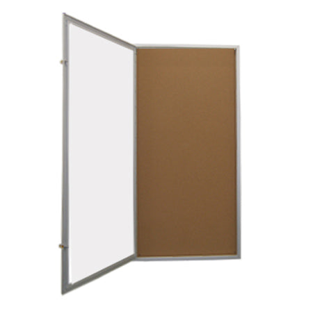 Extra Large 48 x 72 Outdoor Enclosed Bulletin Board Swing Cases with Lights (Radius Edge)