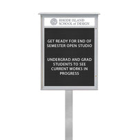 11x14 Standing Outdoor Message Center with Letter Board with Header