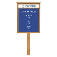 11x17 Standing Outdoor Message Center with Letter Board with Header