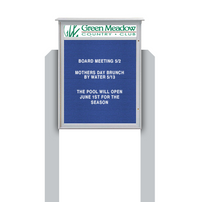 24x24 Standing Outdoor Message Center with Letter Board with Header