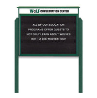 27x40 Free Standing Outdoor Message Center with Letter Board with Header