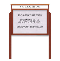 36x48 Free Standing Outdoor Message Center with Letter Board with Header