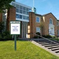 11" x 14" Viewable Area Magnetic White Dry Erase Board Outdoor Message Center with Header and Post (Left Hinged Single Door)