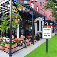 12" x 18" Viewable Area Magnetic White Dry Erase Board Outdoor Message Center with Header and Post (Left Hinged Single Door)