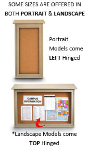 Outdoor Message Center Cork Board Eco-Design, Faux Wood Display Case with Solid-Hinged Single Door - Wall Information Board Cabinets 14 Sizes