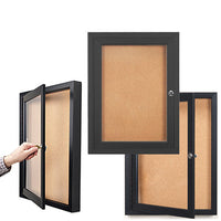 Outdoor Enclosed Bulletin Board with Wall Mount 13x19 All Weather Single Door Aluminum Display Case