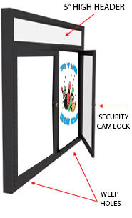 Wall Mount Outdoor Radius Edge Marker Boards with Header 