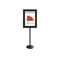 Outdoor Enclosed Dry Erase SwingStand with Gloss White Board | Magnetic Porcelain Steel Marker Board