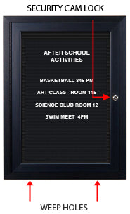 Outdoor Enclosed Letter Boards (Single Door)