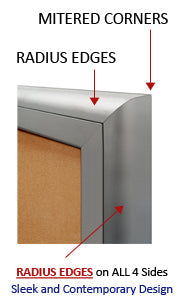 Outdoor Enclosed Menu Cases for 11" x 14" Landscape Menu Sizes (Radius Edge)