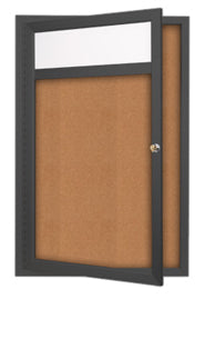 Outdoor Enclosed Menu Cases with Header for 11" x 14" Landscape Menu Sizes (Radius Edge)