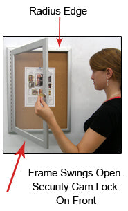 Weatherproof Outdoor Enclosed Poster Cases Lighted | Radius Edge Cabinet  Design