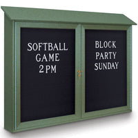 DOUBLE DOOR 40 x 40 MESSAGE CENTER LETTERBOARD (SHOWN in WOODLAND GREEN)