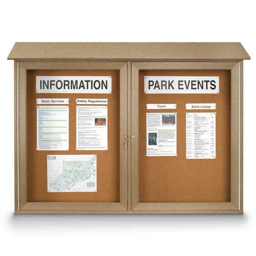 Outdoor Message Center 45x30 (Shown in Sand) (2-DOORS)