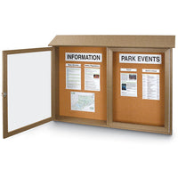 45x30 Message Center Hinged with 2 Doors (OPEN VIEW)