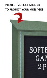 Outdoor Enclosed Letter Board Message Center 50" x 40" | Standing 2 Door Information Display Board