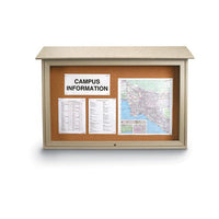 OUTDOOR MESSAGE CENTER 24x48 (Shown in Light Grey) (TOP Hinged with SINGLE DOOR)