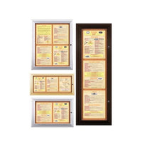 Outdoor Enclosed Menu Cases with Lights for 11" x 14" Portrait Menu Sizes (Radius Edge)