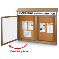 42x32 Message Center Hinged with 2 Doors (OPEN VIEW)