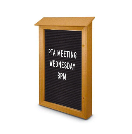 36x48 Outdoor Message Center LEFT Hinged with Letter Board - Eco-Friendly Recycled Plastic Enclosed Information Board