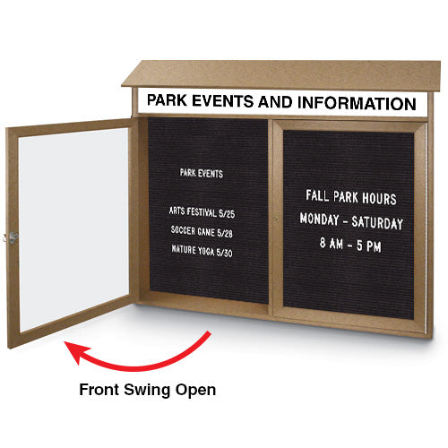 48x48 Message Center Hinged with 2 Doors (OPEN VIEW)