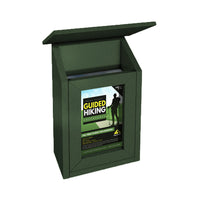 8.5" x 11" Eco-Friendly Wall Mount Recycled Plastic Information Box | Woodland Green Finish