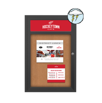 Outdoor Enclosed Bulletin Boards with Header 19 x 24 (Single Door)