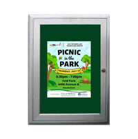 36 x 48 Outdoor Enclosed Bulletin Board | Smooth Radius Edge Corners Metal Cabinet in Four Finishes