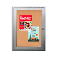 8.5 x 11 Outdoor Enclosed Bulletin Boards | Sleek, Smooth Radius Edge Metal Cabinet