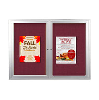 40x50 Enclosed Outdoor Bulletin Boards with Radius Edge (2 DOORS)