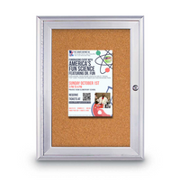 Outdoor 24 x 36 Enclosed Bulletin Boards with Lights (Radius Edge)